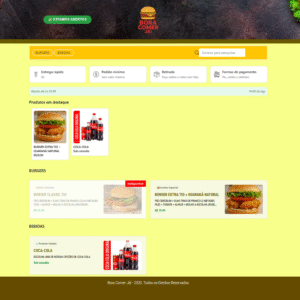 Cardápio Hamburgueria Completo